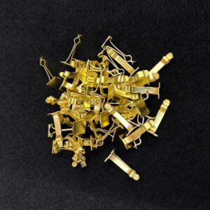 Creole earring clips in Gilt in bags of 50.