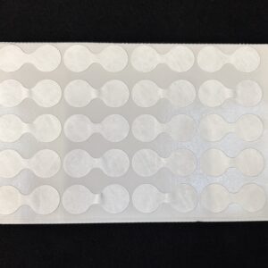 White Dumbbells self-adhesive stickers, labels for jewellery displays