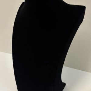 Black Suede upright Bust display 300 x 180mm