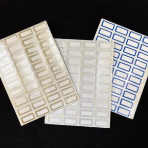 Blank self-adhesive stickers, labels for jewellery displays (pkt of 500)