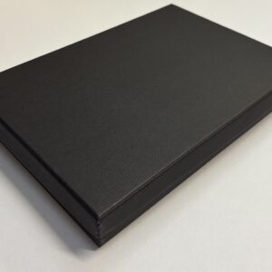 Quality Cardboard Large Collar box with a matt black corded texture.