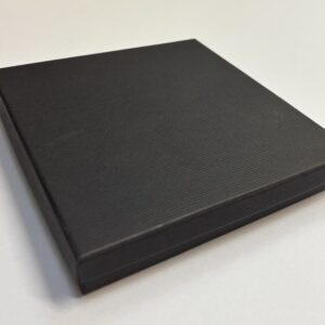 Quality Cardboard Choker/necklet box with a matt black corded texture.