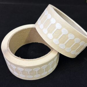 Shaped Self-adhesive Dumbbell stickers in White.