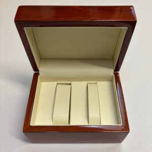 High Quality Wooden Watch boxes with him and hers C Clips.